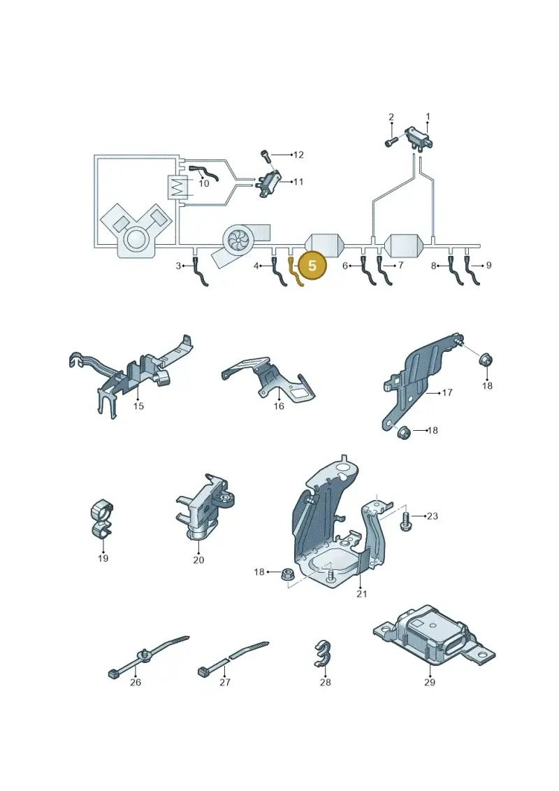 4K0906265 — Audi Q8 (2018-2025) diagram 429906100, position 5