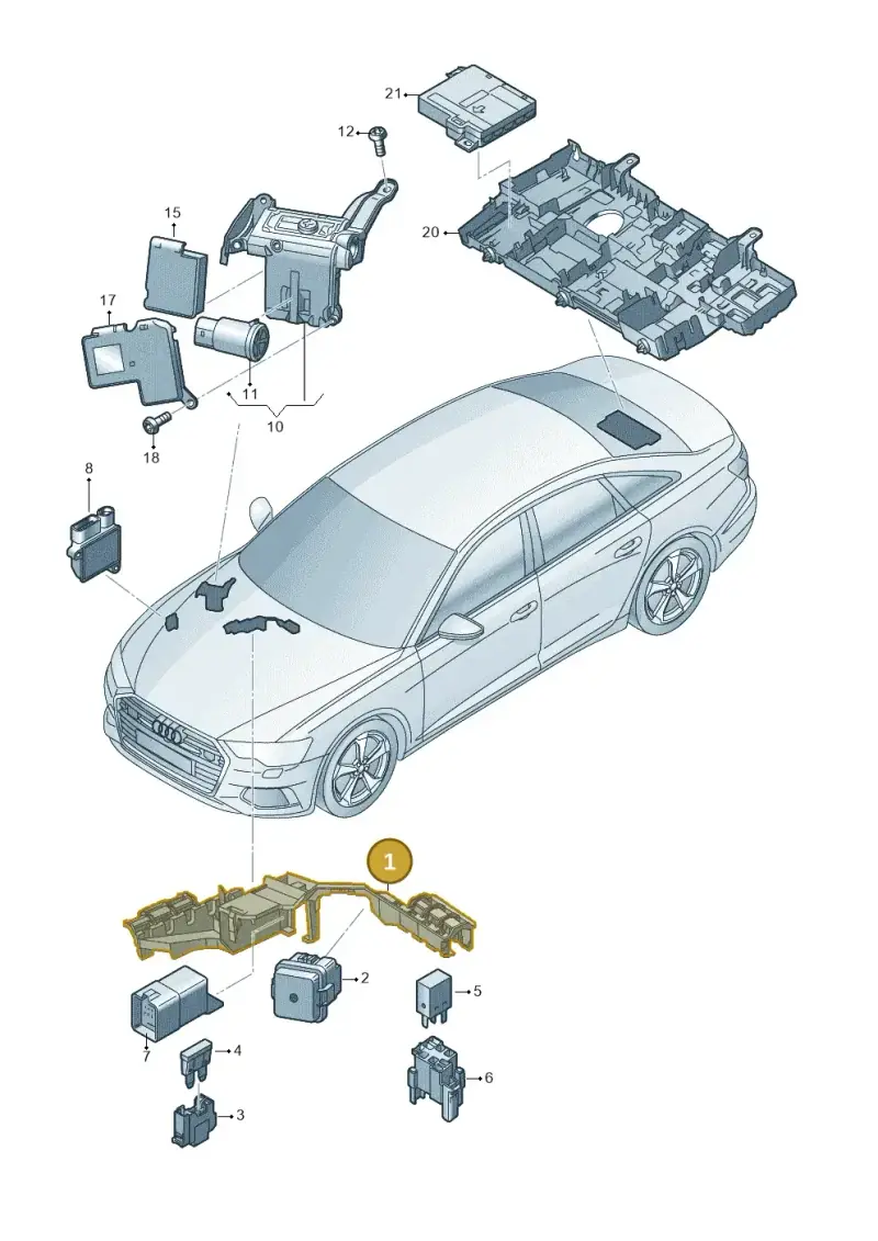 4K0907285B — Audi A6 (2018-2025) diagram 430937200, position 1