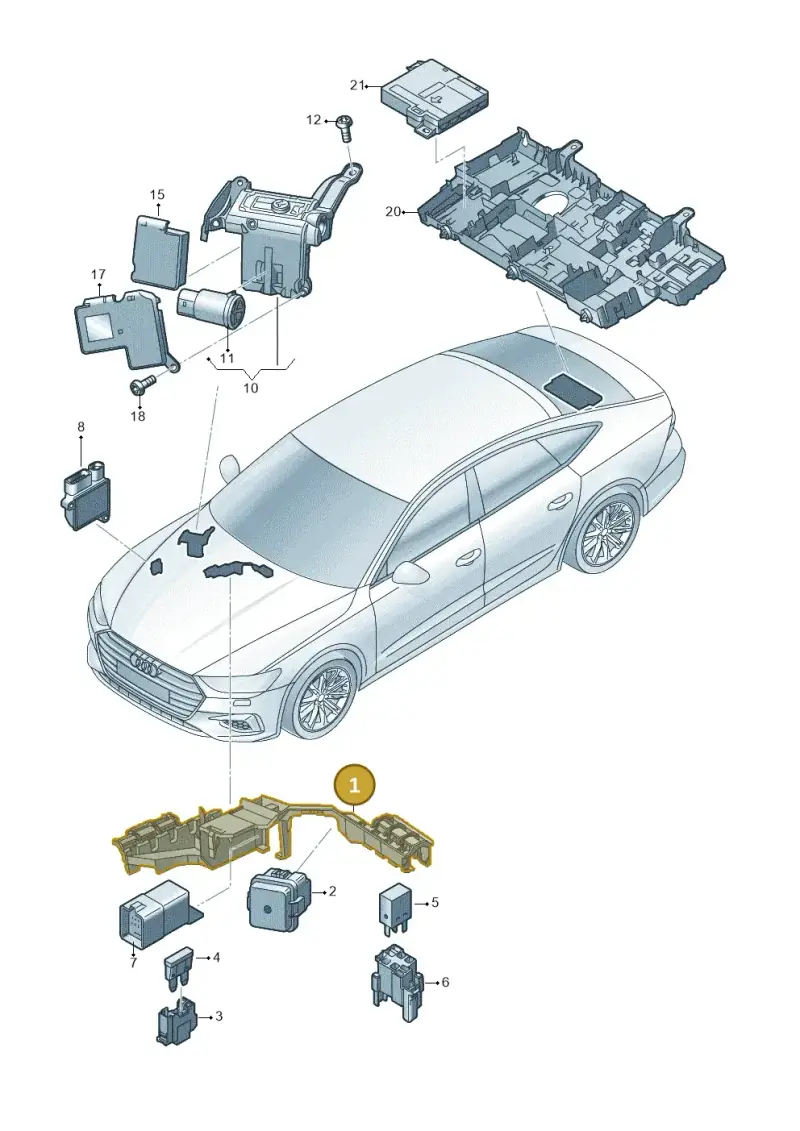 4K0907285B — Audi RS7 Sportback (2019-2025) diagram 435937200, position 1