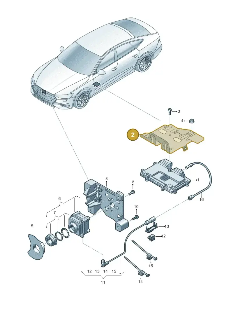 4K0907390B — Audi A7 Sportback (2018-2025) diagram 435907400, position 2
