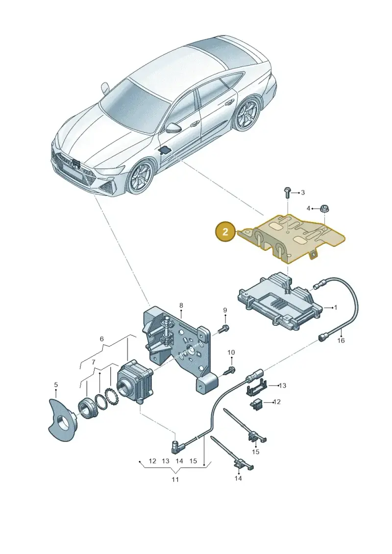 4K0907390B — Audi RS7 Sportback (2019-2025) diagram 538907240, position 2