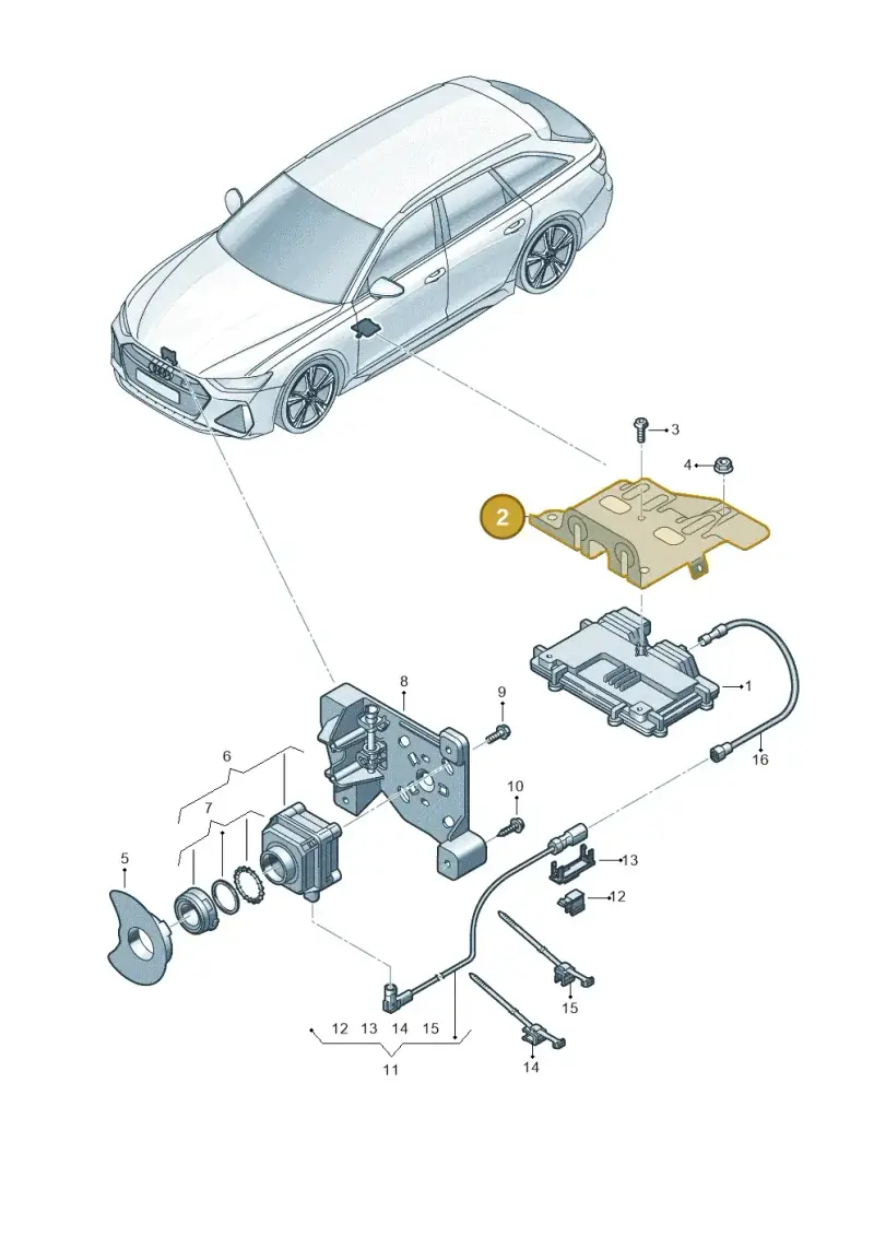 4K0907390B — Audi RS6 Avant (2019-2025) diagram 537907240, position 2