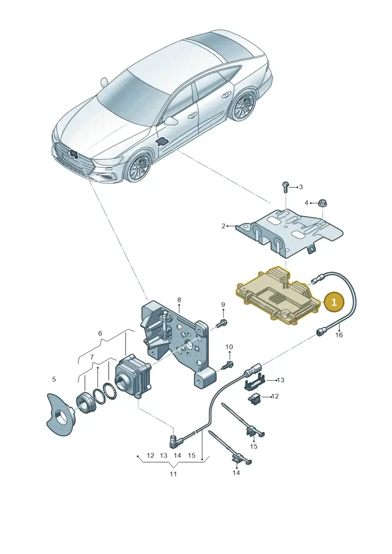 4K0907547C — Audi A7 Sportback (2018-2025) diagram 435907400, position 1