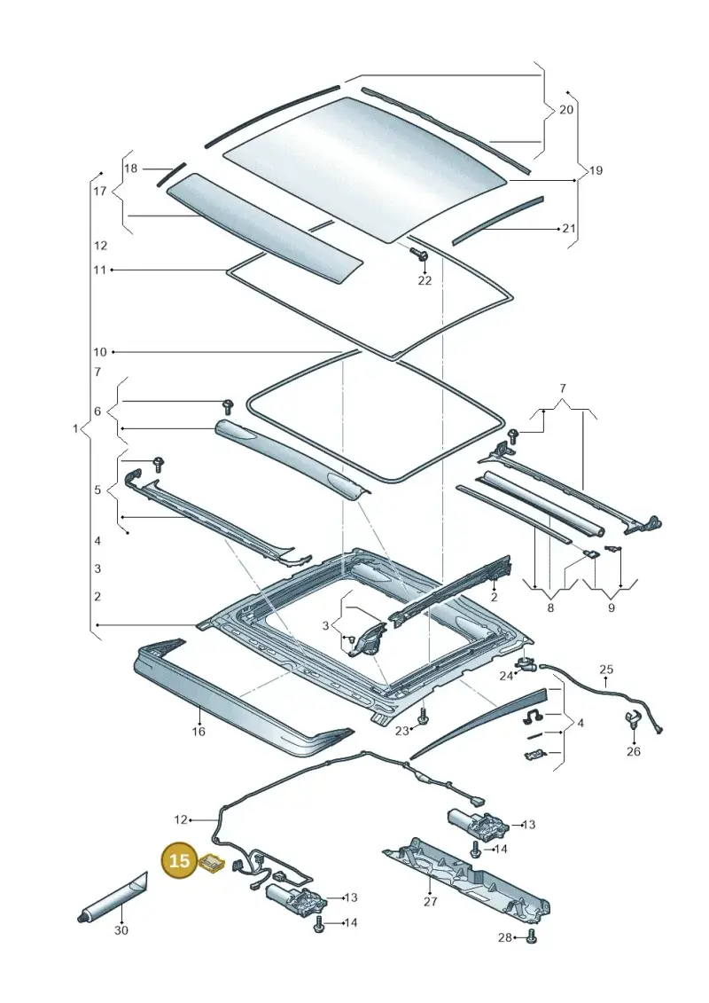 4K0907594AC — Audi RS5 Sportback (2017-) diagram 897877000, position 15