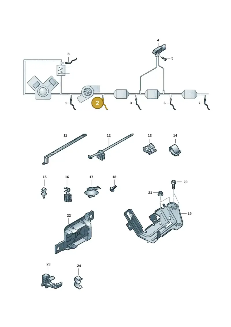4K0907807AA — Audi A7 Sportback (2018-2025) diagram 435906008, position 2