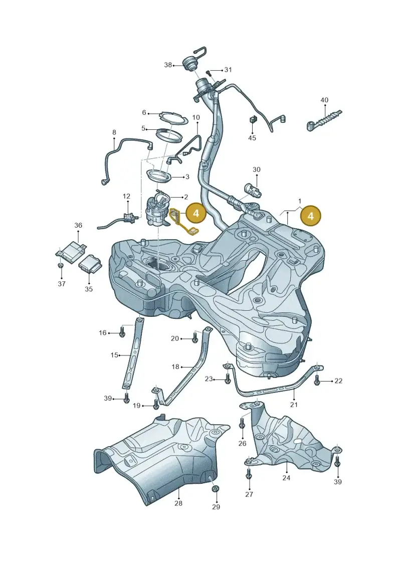 4K0919047 — Audi A6 L 2.0 (2018-) diagram 577201010, position 4