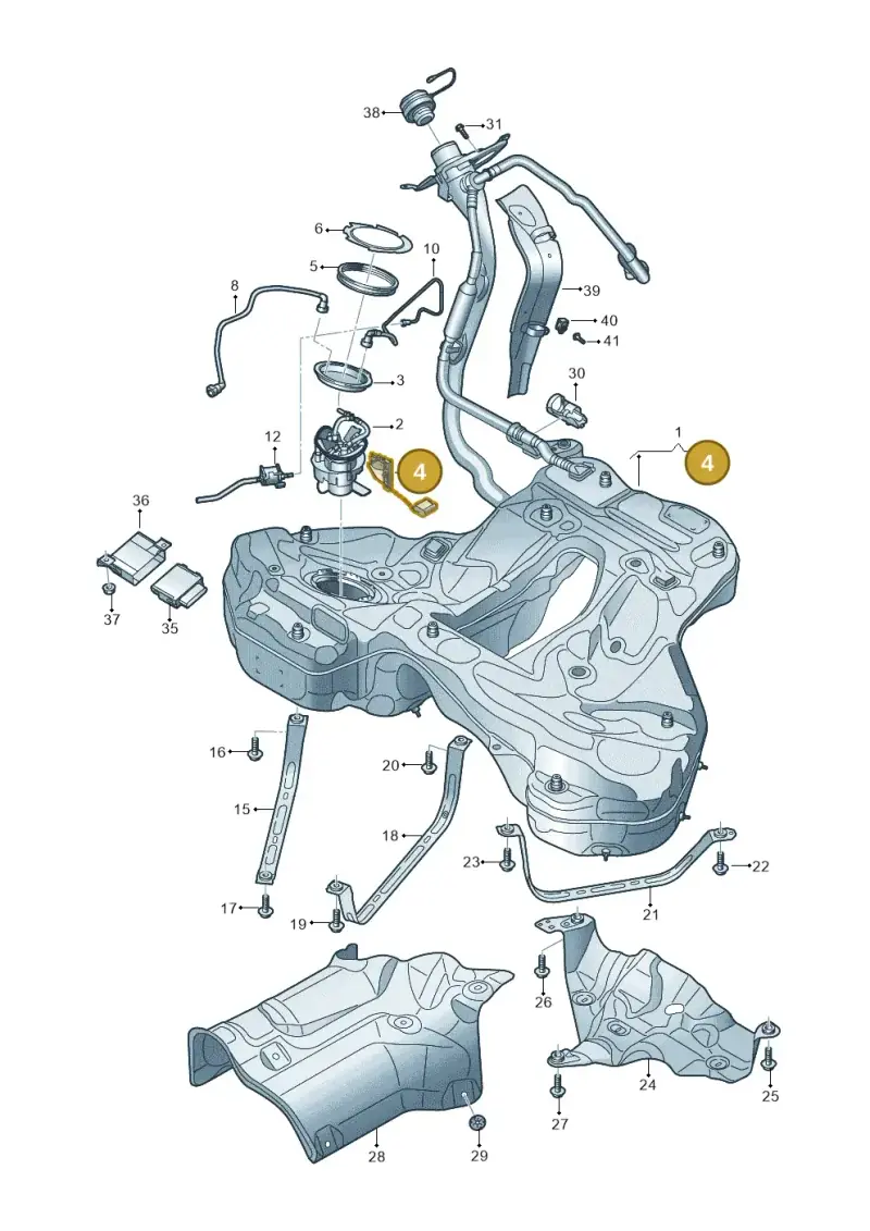 4K0919047B — Audi RS6 Avant (2019-2025) diagram 537201110, position 4