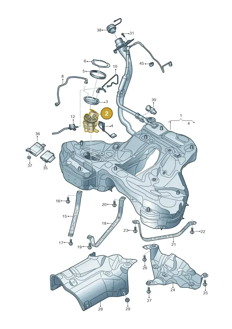 4K0919087K — Audi A6 2.0 (2018-) diagram 430201000, position 2