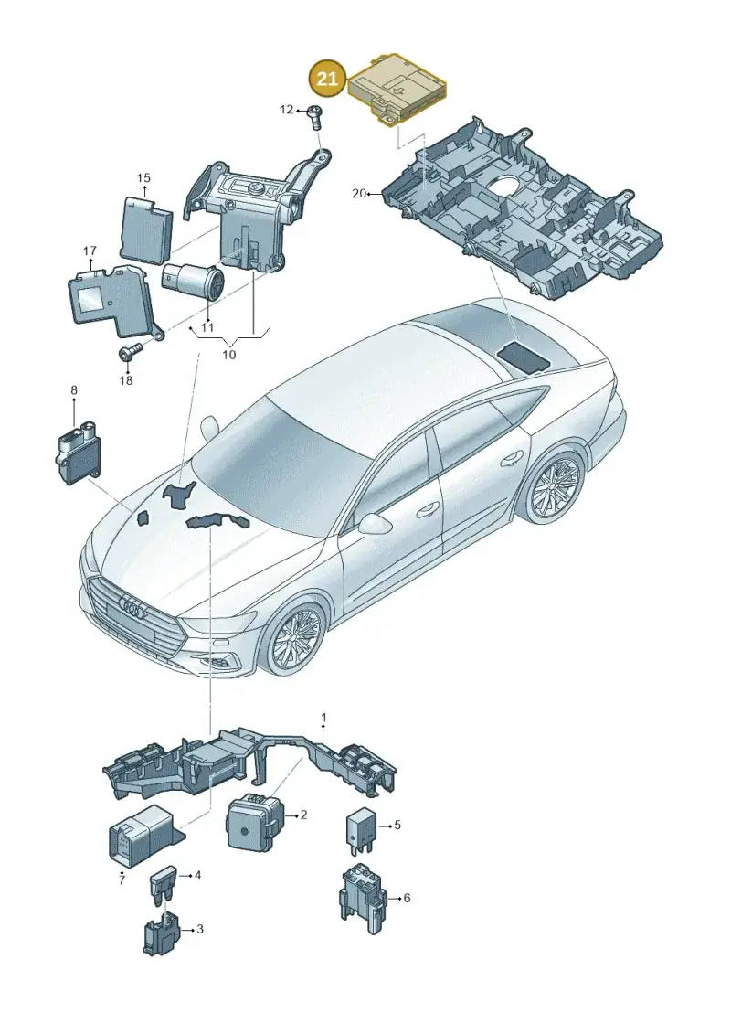 4K0937517AA — Audi RS7 Sportback (2019-2025) diagram 435937200, position 21