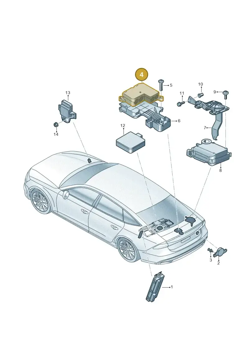 4K0937517AA — Audi A7 (2021-) diagram 435959400, position 4