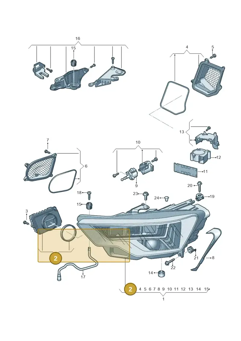 4K0941592BG — Audi A6 (2018-2025) diagram 430941010, position 2