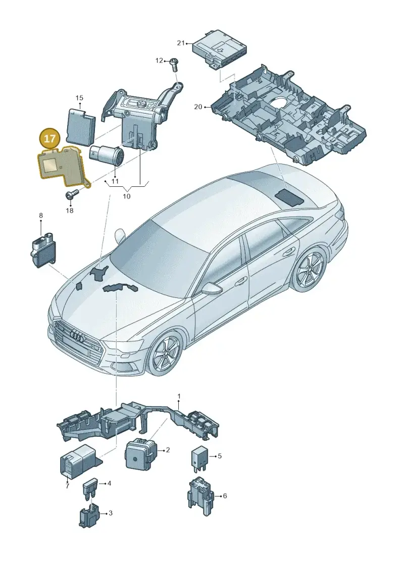 4K0941828F — Audi A6 (2018-2025) diagram 430937200, position 17