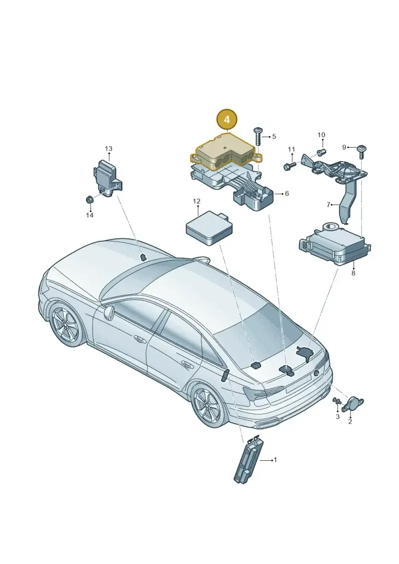4K0941828F — Audi A6 L 2.0 (2018-) diagram 430959400, position 4