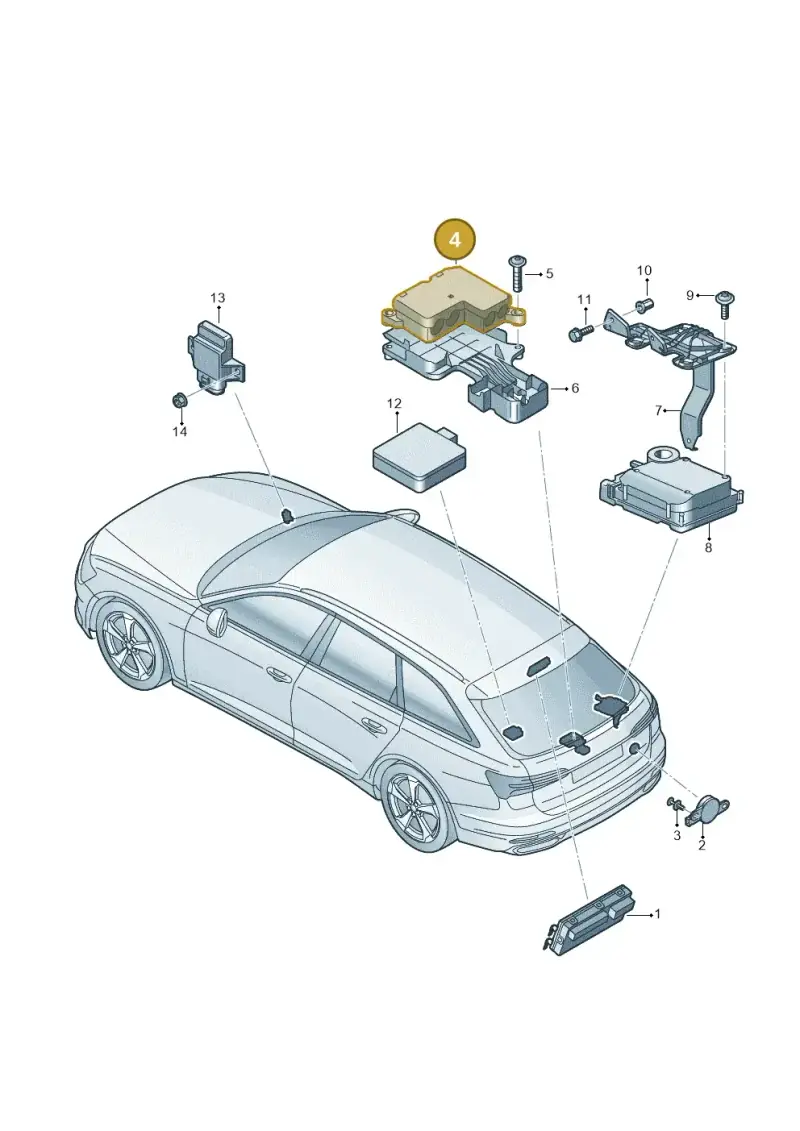 4K0941828F — Audi RS6 Avant (2019-2025) diagram 430959410, position 4