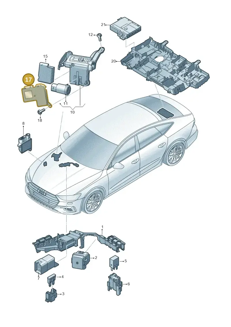 4K0941828F — Audi RS7 Sportback (2019-2025) diagram 435937200, position 17