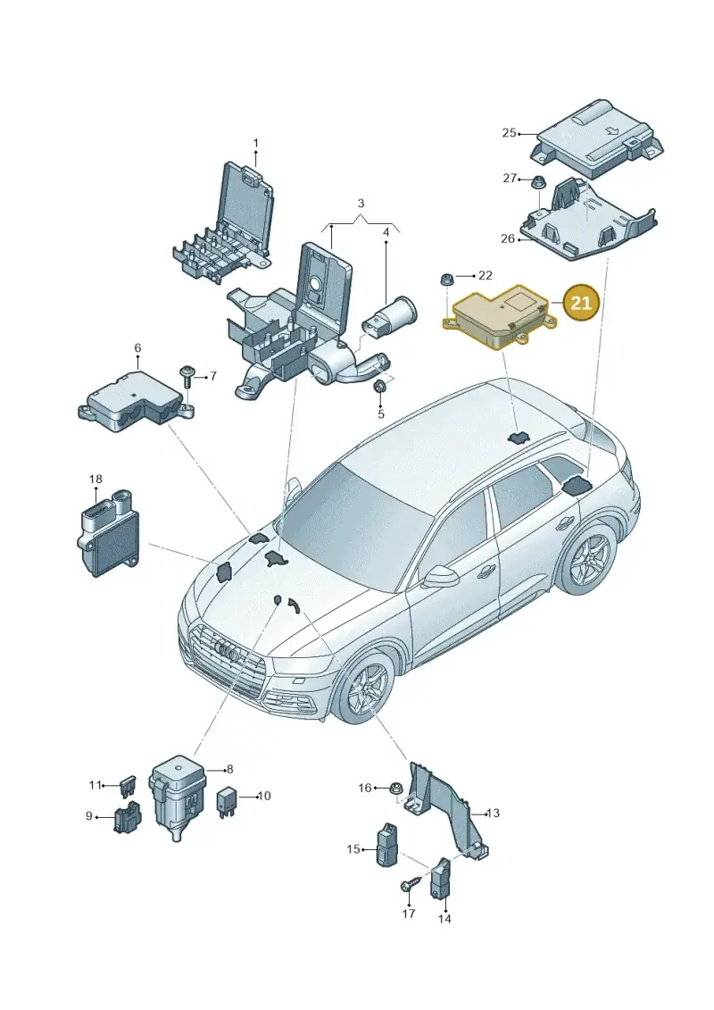 4K0941828F — Audi Q5 (2016-2025) diagram 896937200, position 21