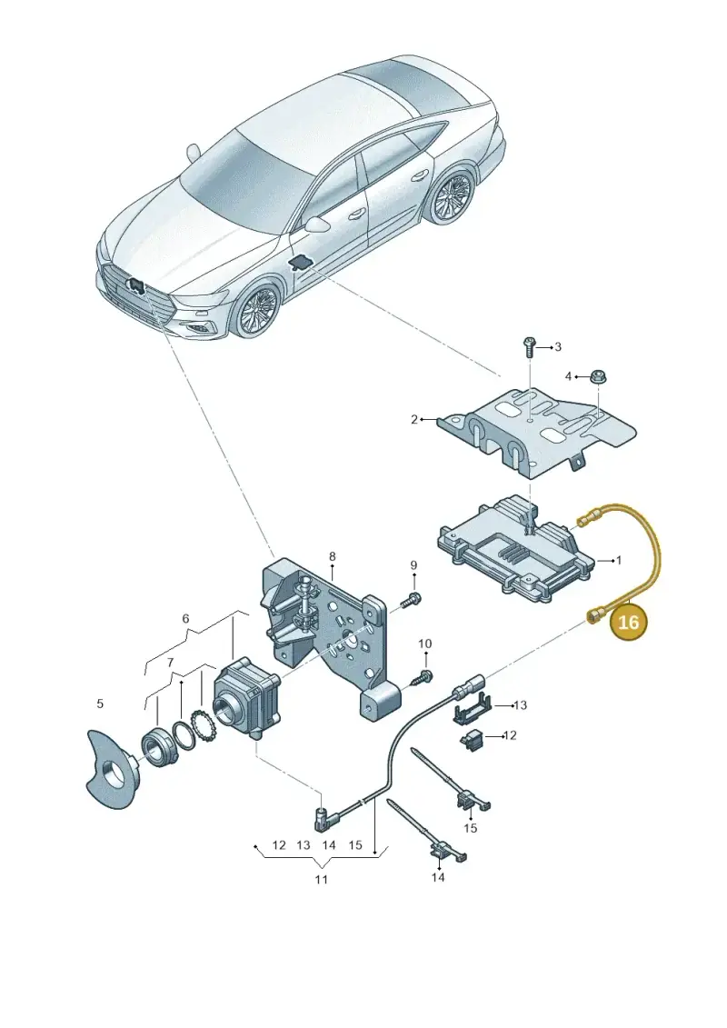 4K0971192 — Audi A7 Sportback (2018-2025) diagram 435907400, position 16