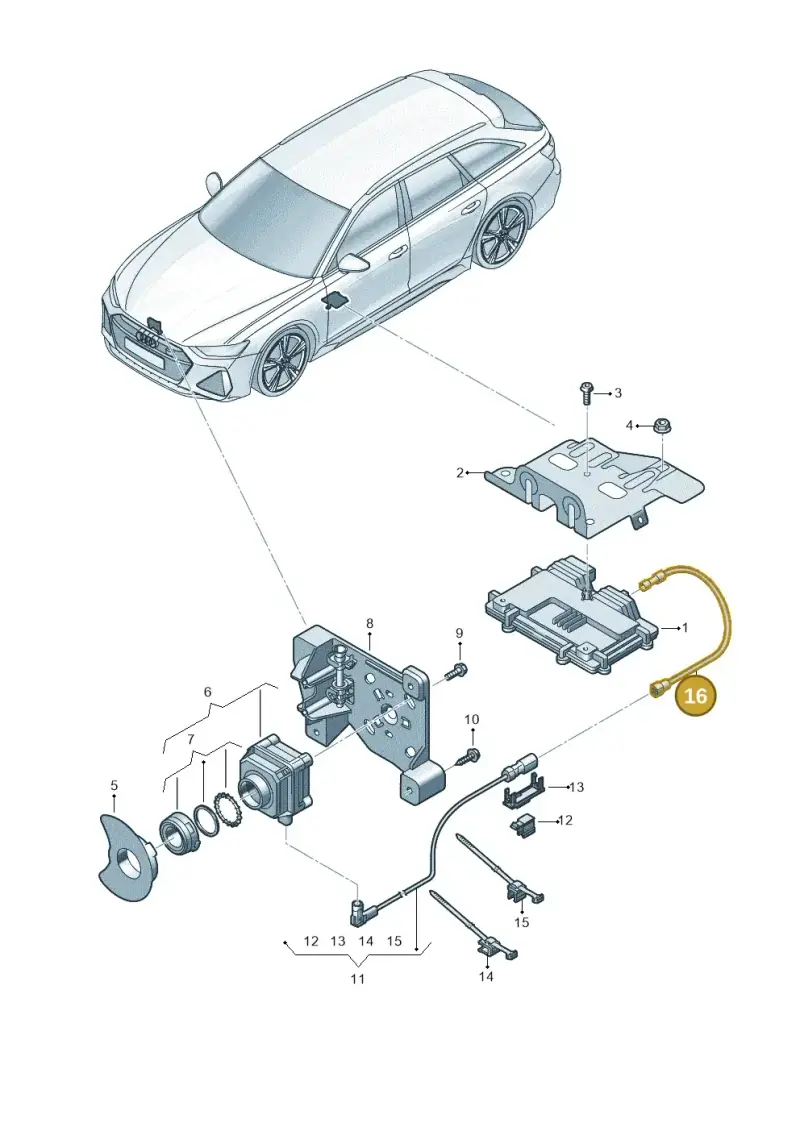4K0971192 — Audi RS6 Avant (2019-2025) diagram 537907240, position 16