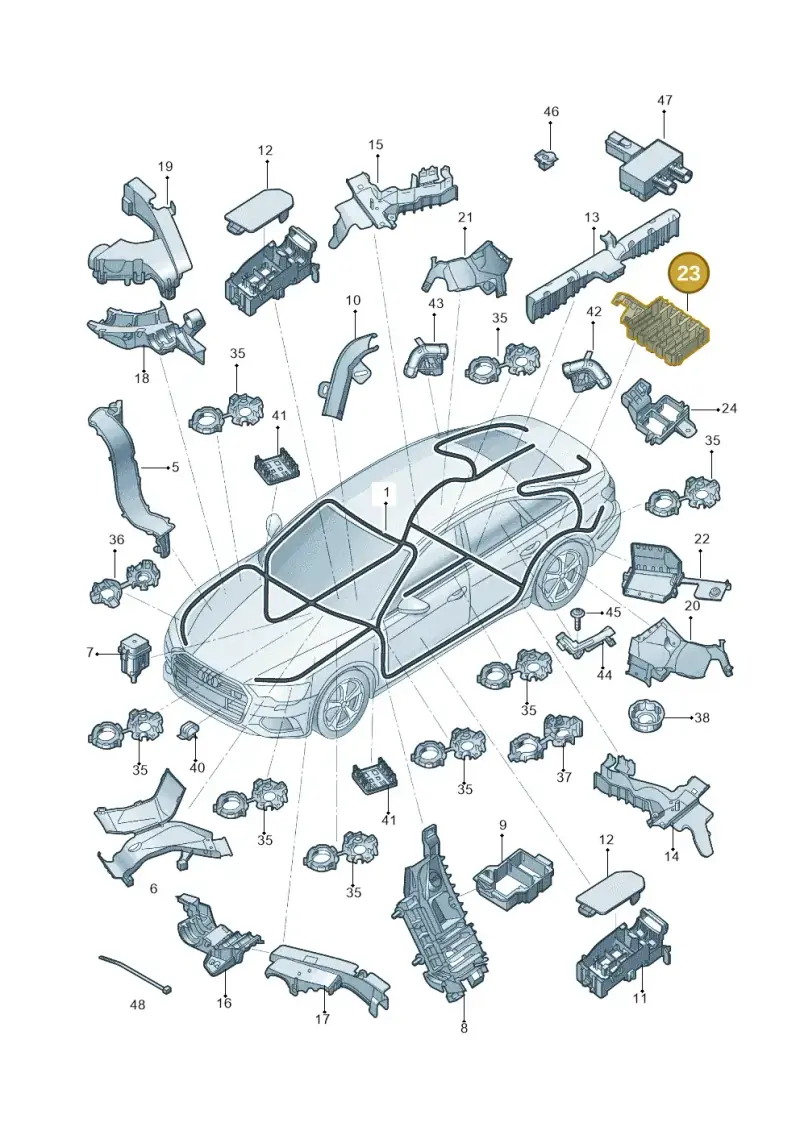 4K0971845 — Audi A6 L 2.0 (2018-) diagram 577971800, position 23