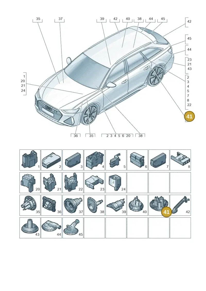 4K0971872 — Audi RS6 Avant (2019-2025) diagram 537971810, position 41