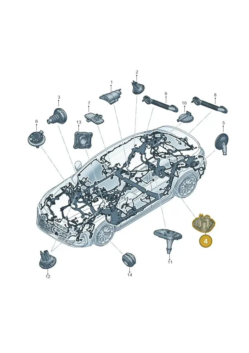 4K0971872 — Audi A5 Limousine (2024-2025) diagram 8wh971815, position 4