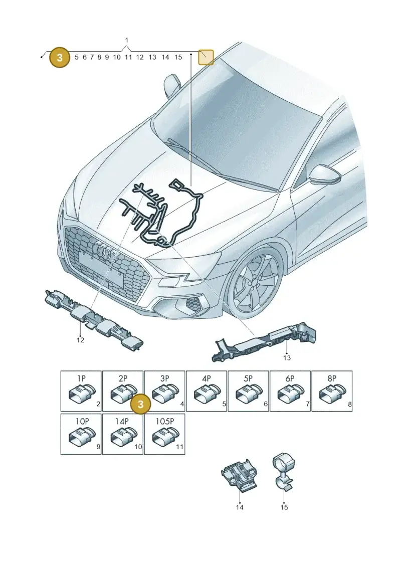 4K0973702B — Audi A3 Sportback (2019-2025) diagram 596971270, position 3