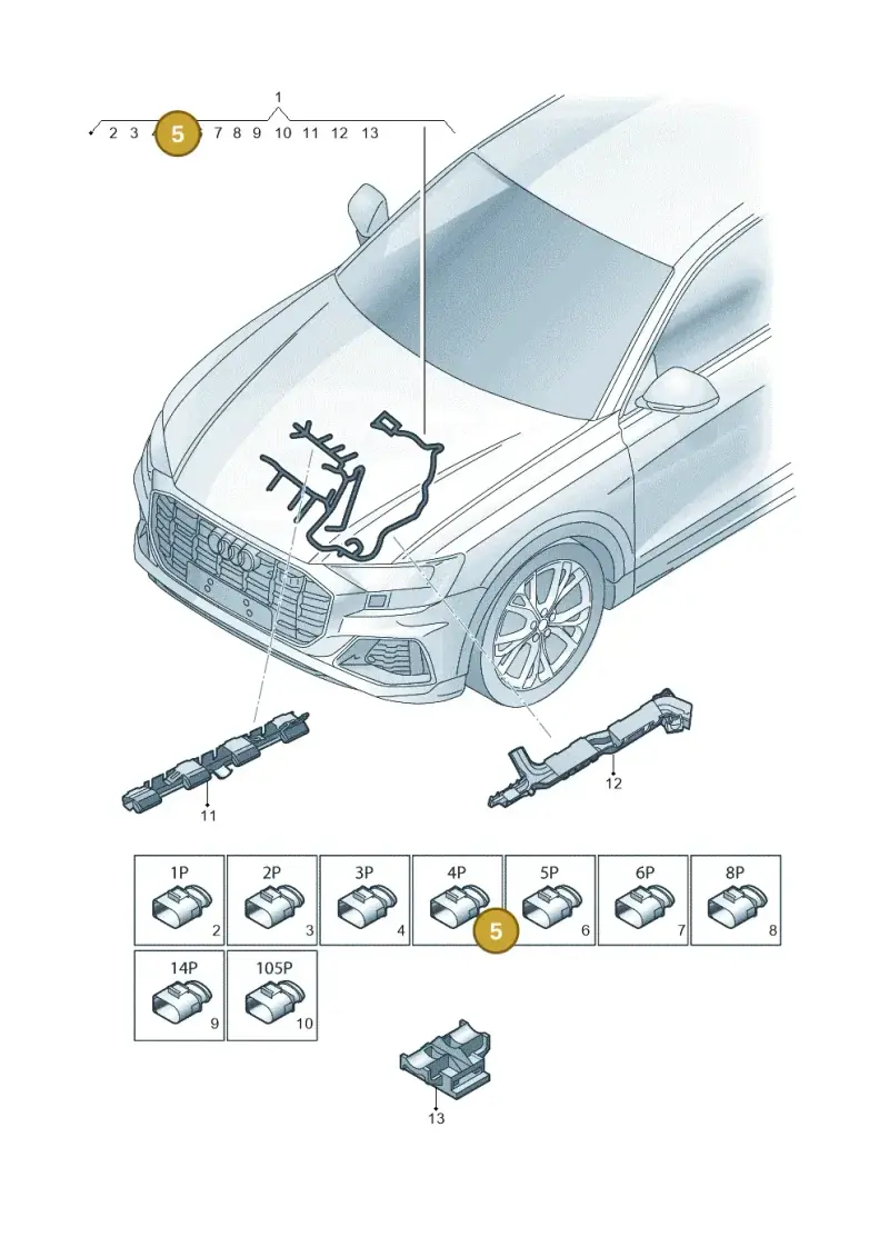 4K0973704A — Audi Q8 (2018-2025) diagram 429971110, position 5