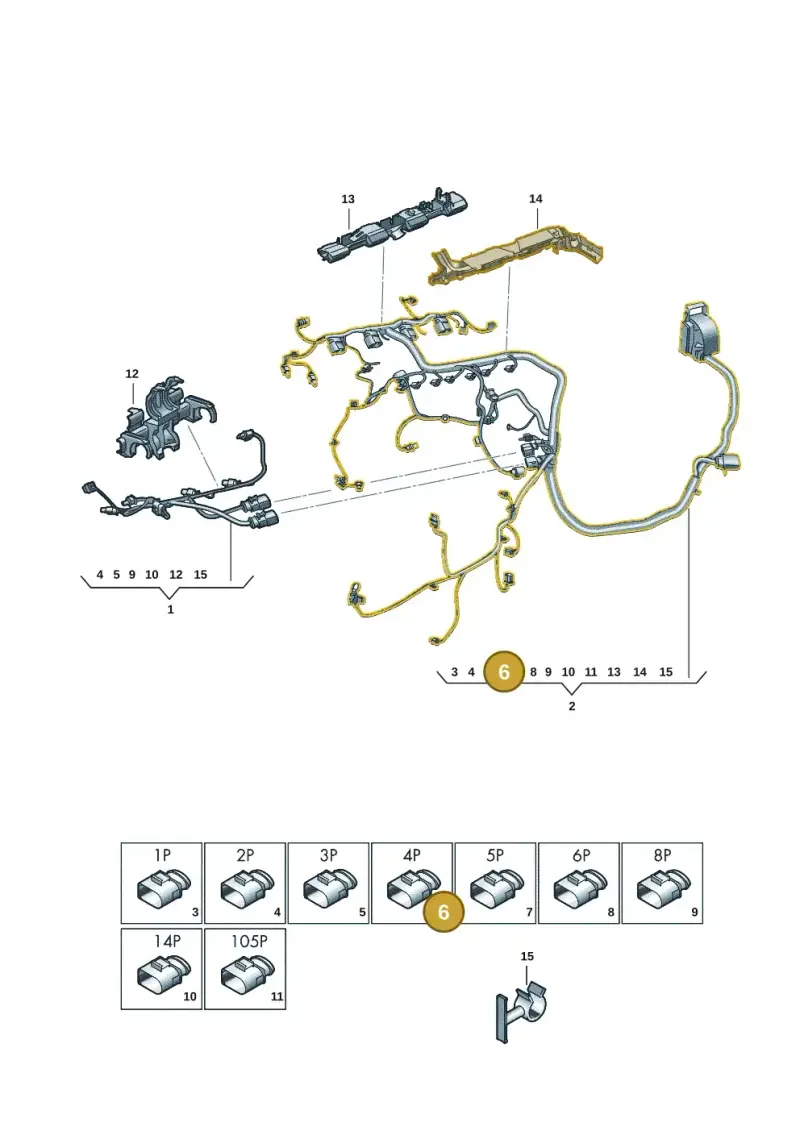 4K0973704A — Audi A3 Sportback (2019-2025) diagram 596971266, position 6