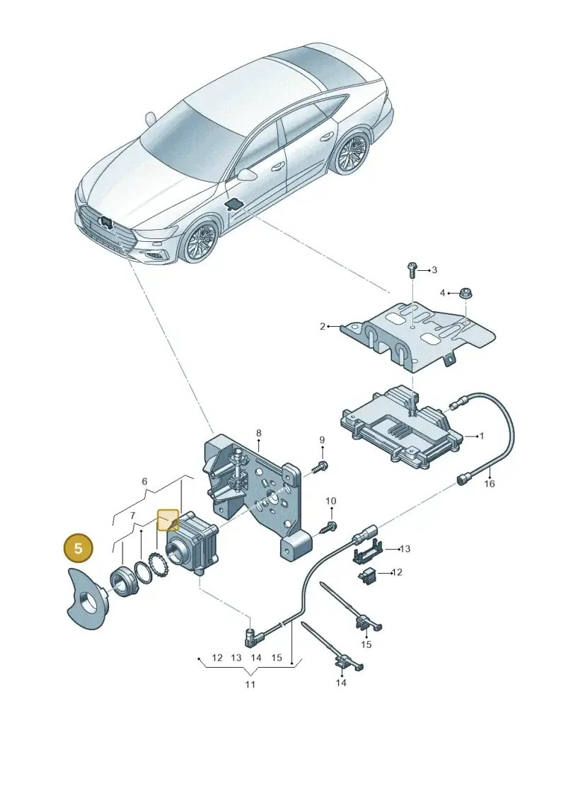 4K0980295 — Audi A7 Sportback (2018-2025) diagram 435907400, position 5