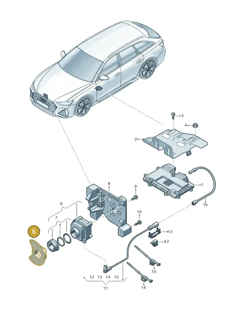 4K0980295 — Audi RS6 Avant (2019-2025) diagram 537907240, position 5
