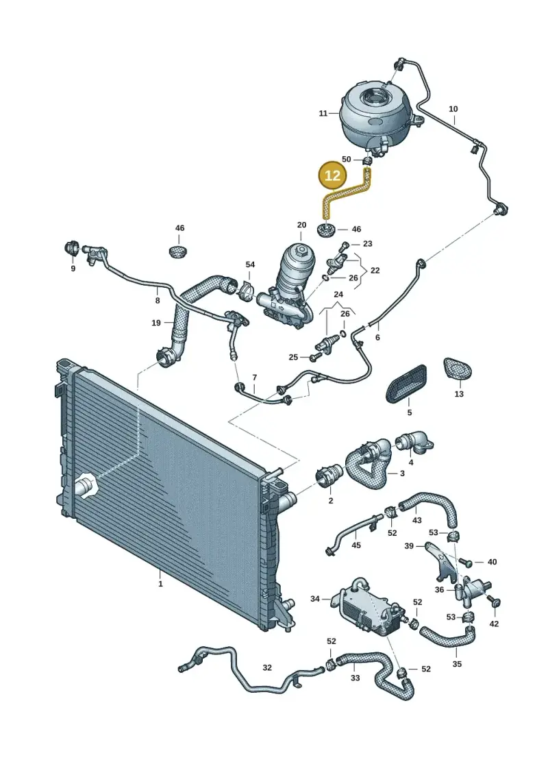 4K1121123B — Audi A6 (2018-2025) diagram 435121154, position 12