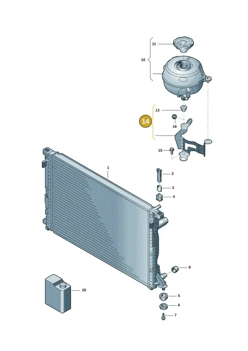 4K1121224A — Audi A7 (2021-) diagram 4kg121070, position 14