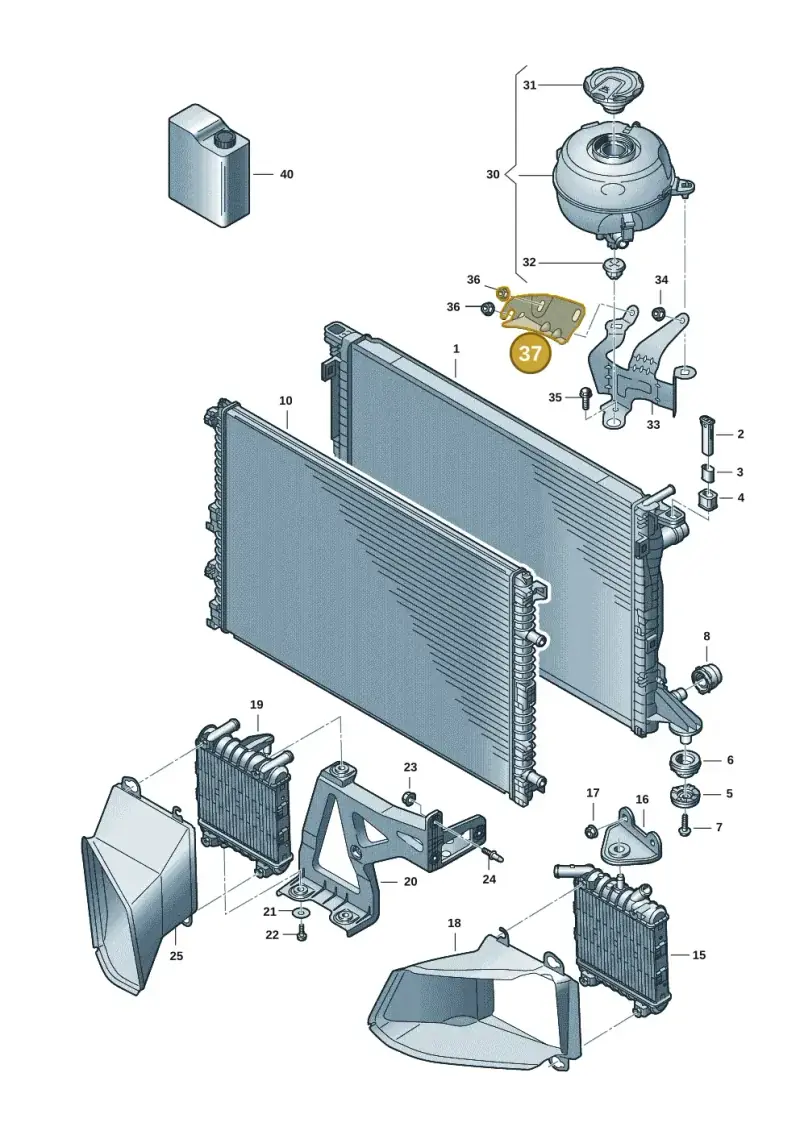 4K1121305 — Audi A6 (2018-2025) diagram 435121094, position 37
