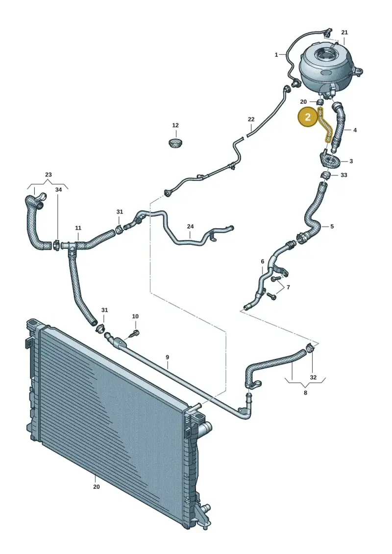 4K2121123A — Audi A6 2.0 (2018-) diagram 430121193, position 2