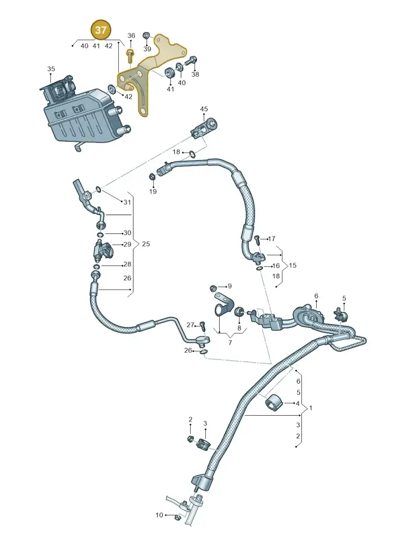 4K2819067 — Audi A6 (2018-2025) diagram 435260850, position 37