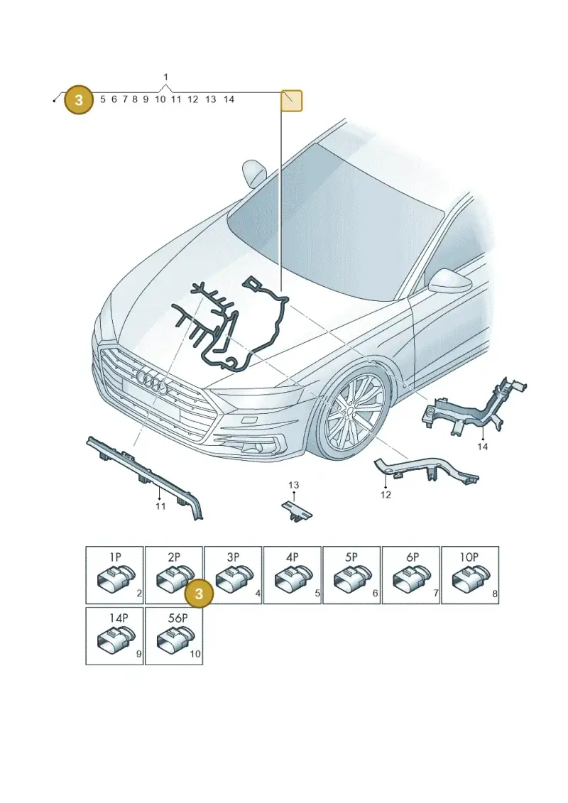 4K2973702A — Audi A8 (2017-2025) diagram 838971430, position 3