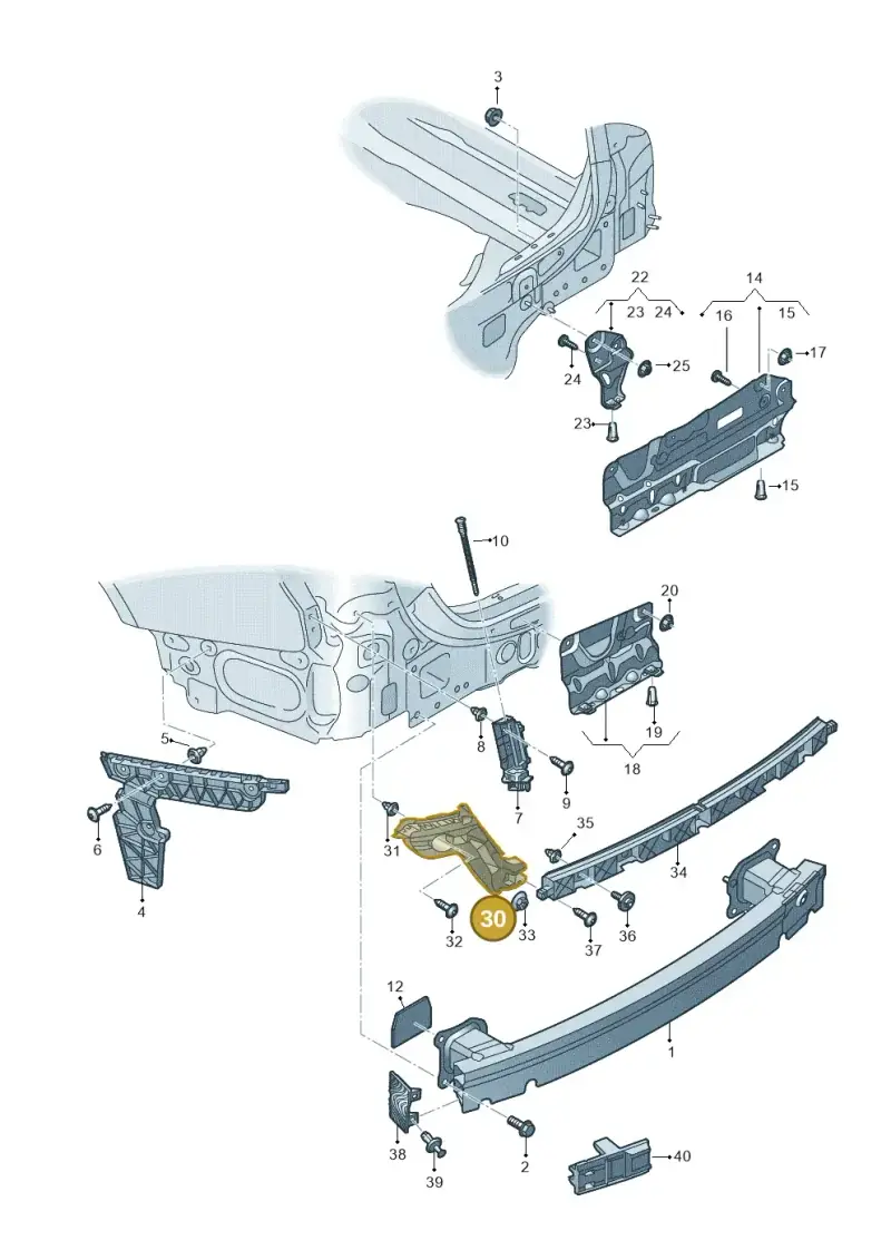 4K5807394 — Audi A6 (2018-2025) diagram 430807050, position 30