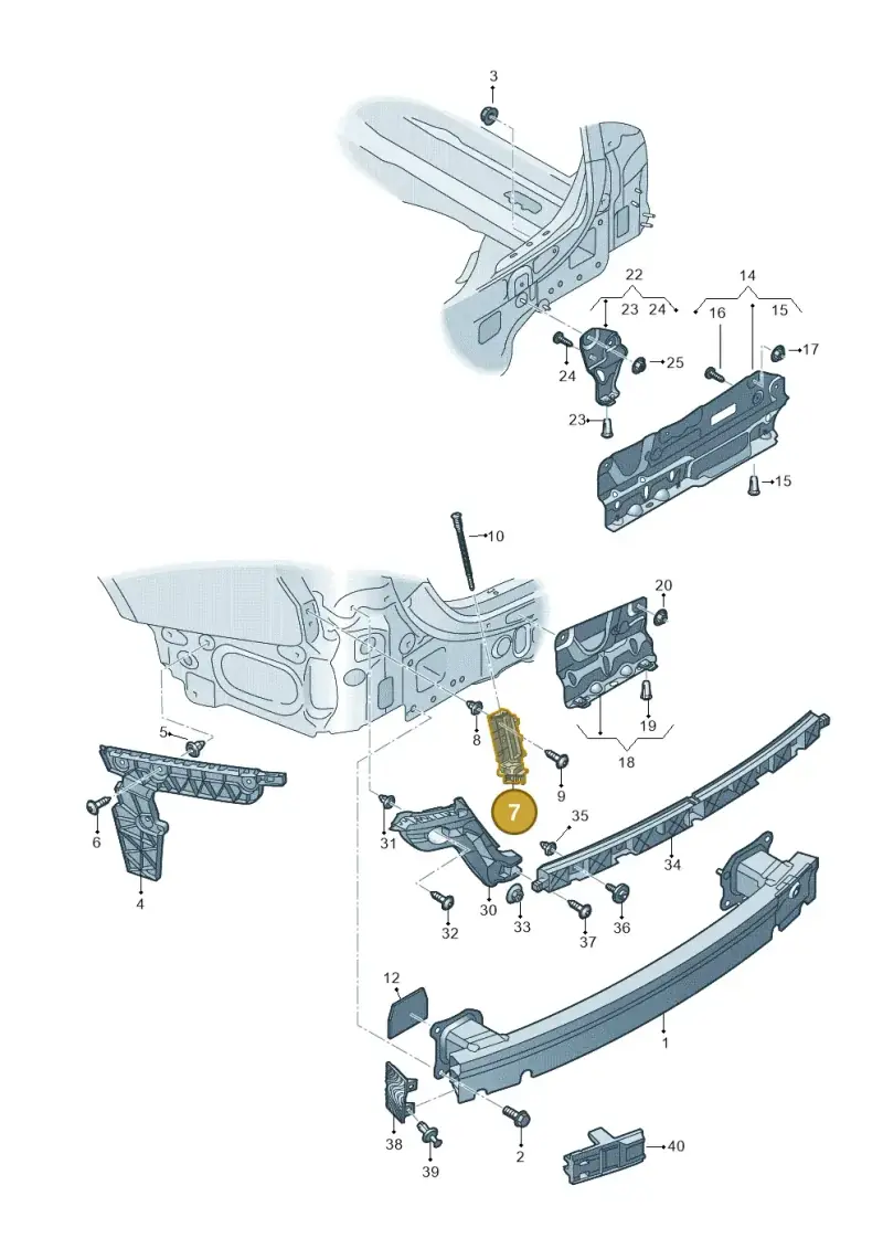 4K5807889 — Audi A6 2.0 (2018-) diagram 430807050, position 7