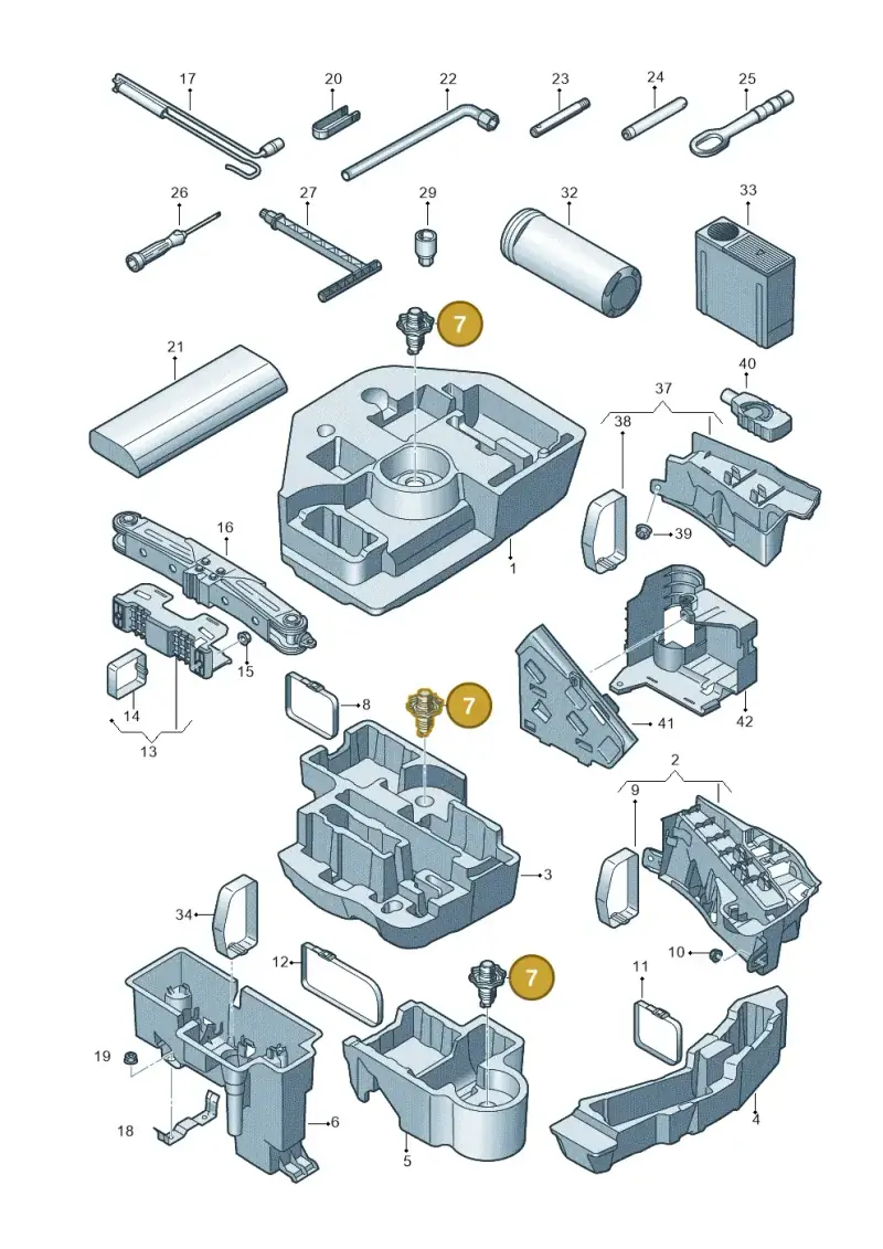 4K8803899 — Audi A6 (2018-2025) diagram 430011100, position 7
