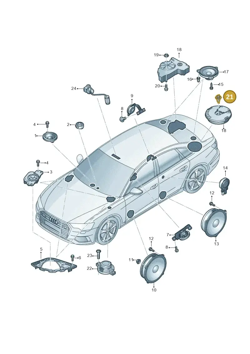 4K8803899 — Audi A6 (2018-2025) diagram 430035350, position 21