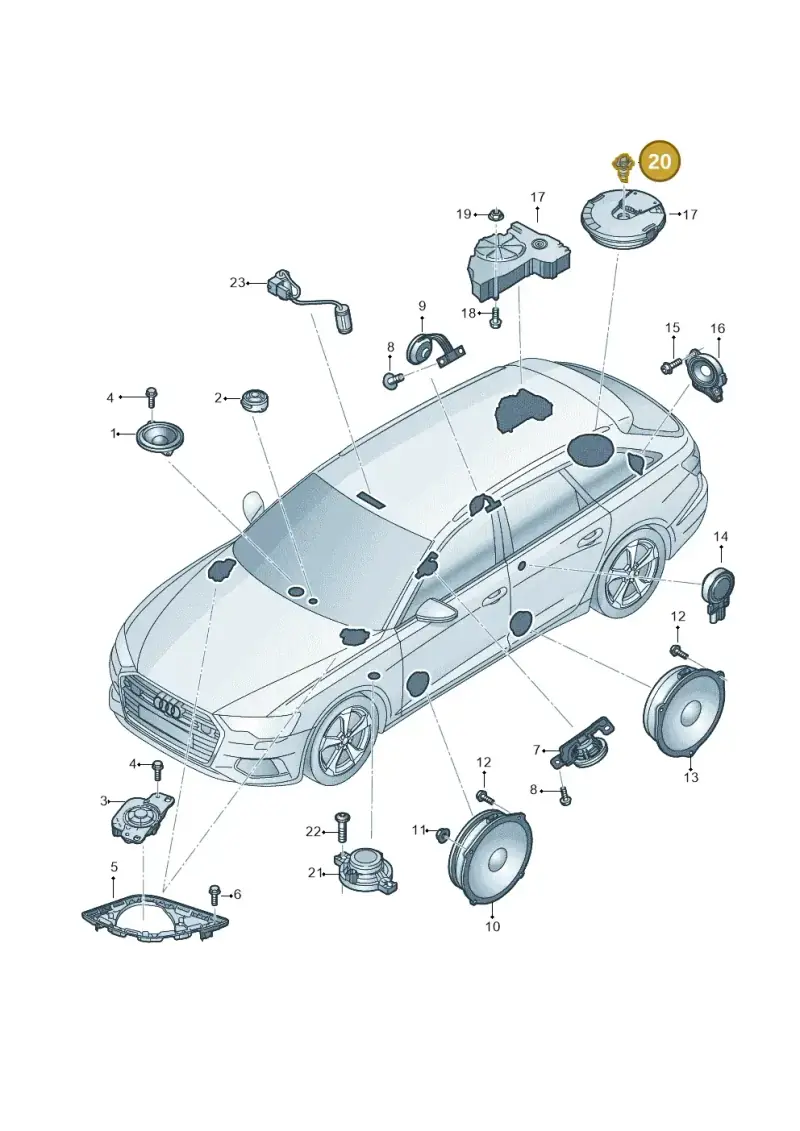 4K8803899 — Audi RS6 Avant (2019-2025) diagram 430035360, position 20