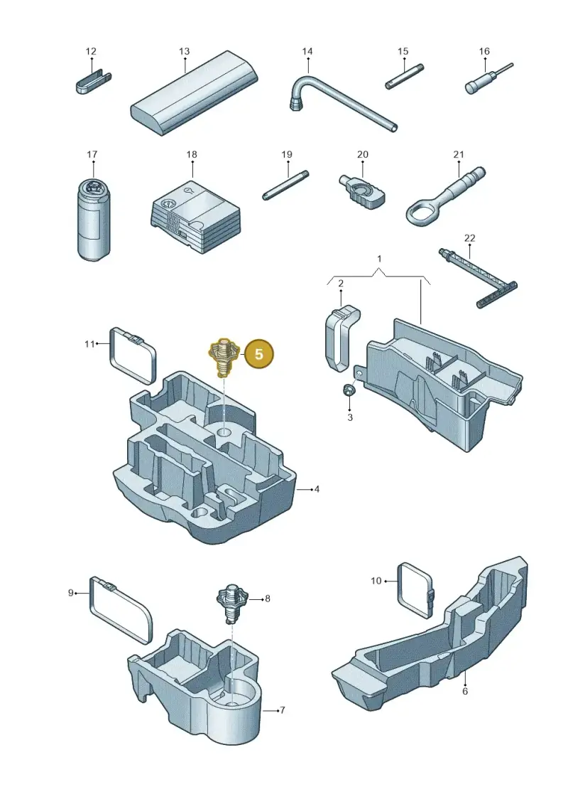 4K8803899 — Audi RS6 Avant (2019-2025) diagram 537011100, position 5+8