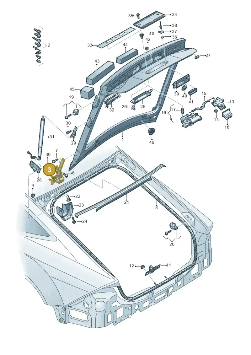 4K8827299B — Audi A7 Sportback (2018-2025) diagram 435827000, position 3