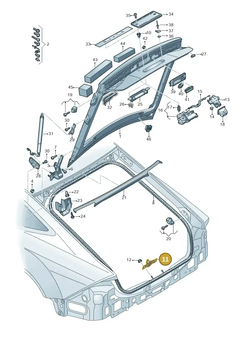 4K8827507 — Audi RS7 Sportback (2019-2025) diagram 435827000, position 11
