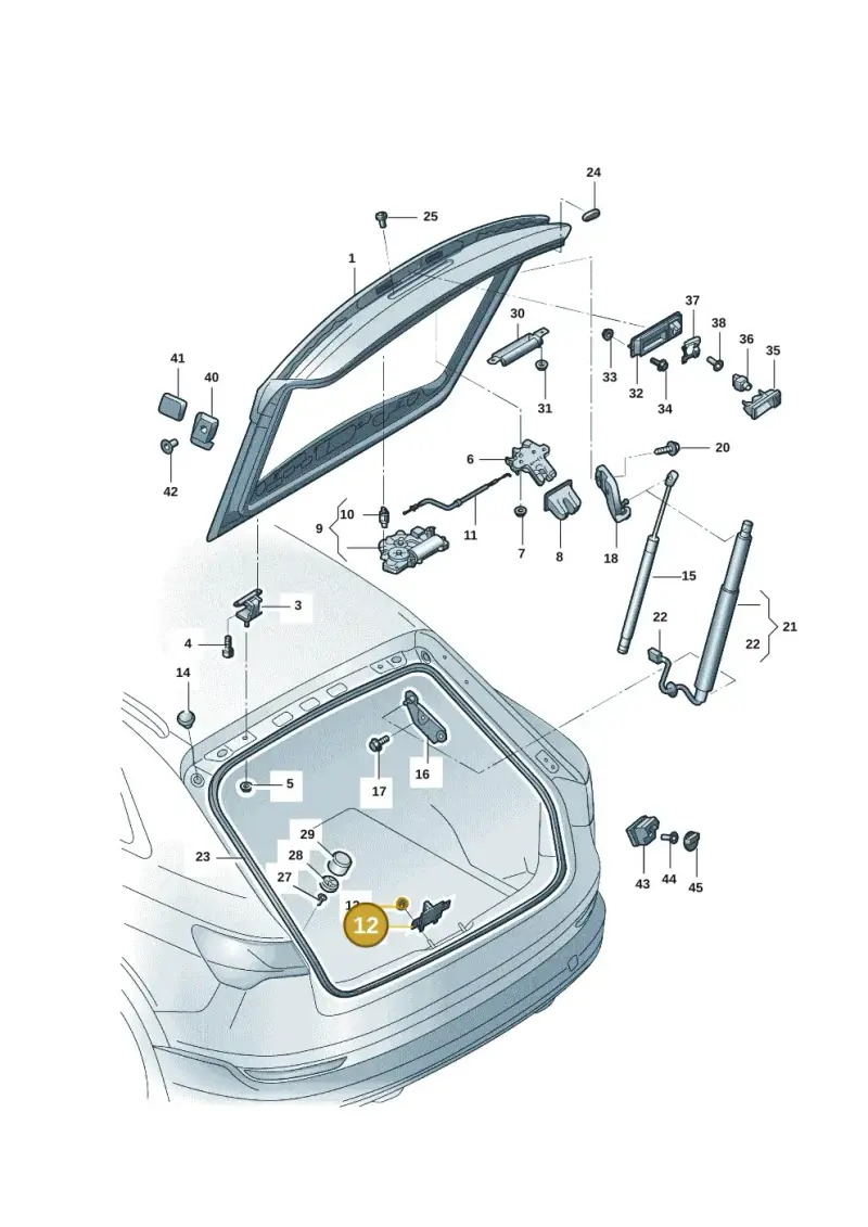 4K8827507 — Audi Q6 (2022-) diagram 4cg827000, position 12