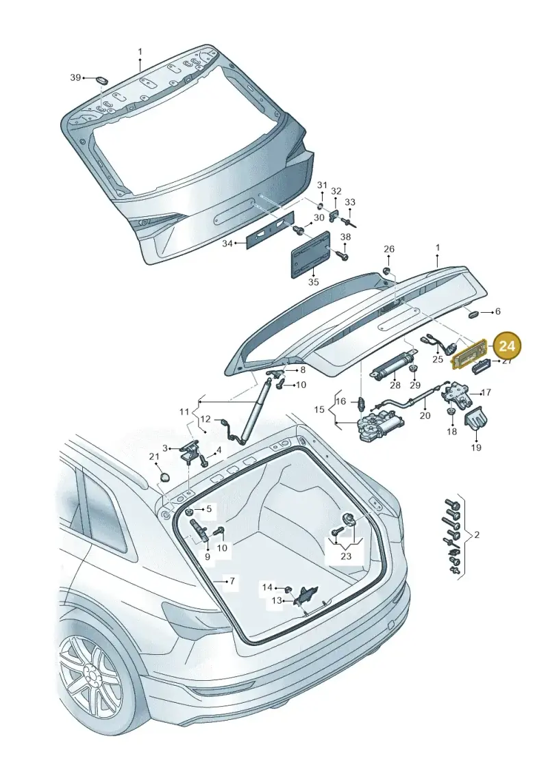 4K8827574F — Audi Q8 e-tron (2018-2025) diagram 586827000, position 24