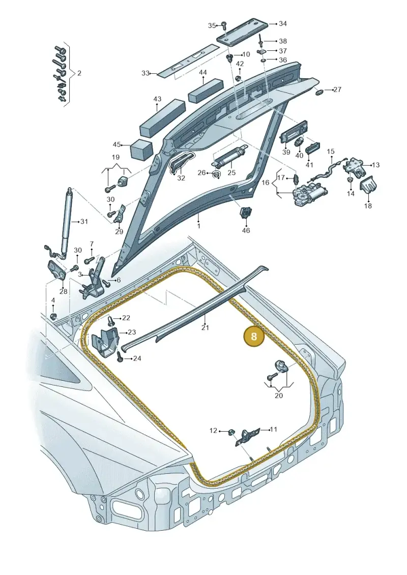 4K8827705C — Audi RS7 Sportback (2019-) diagram 435827000, position 8