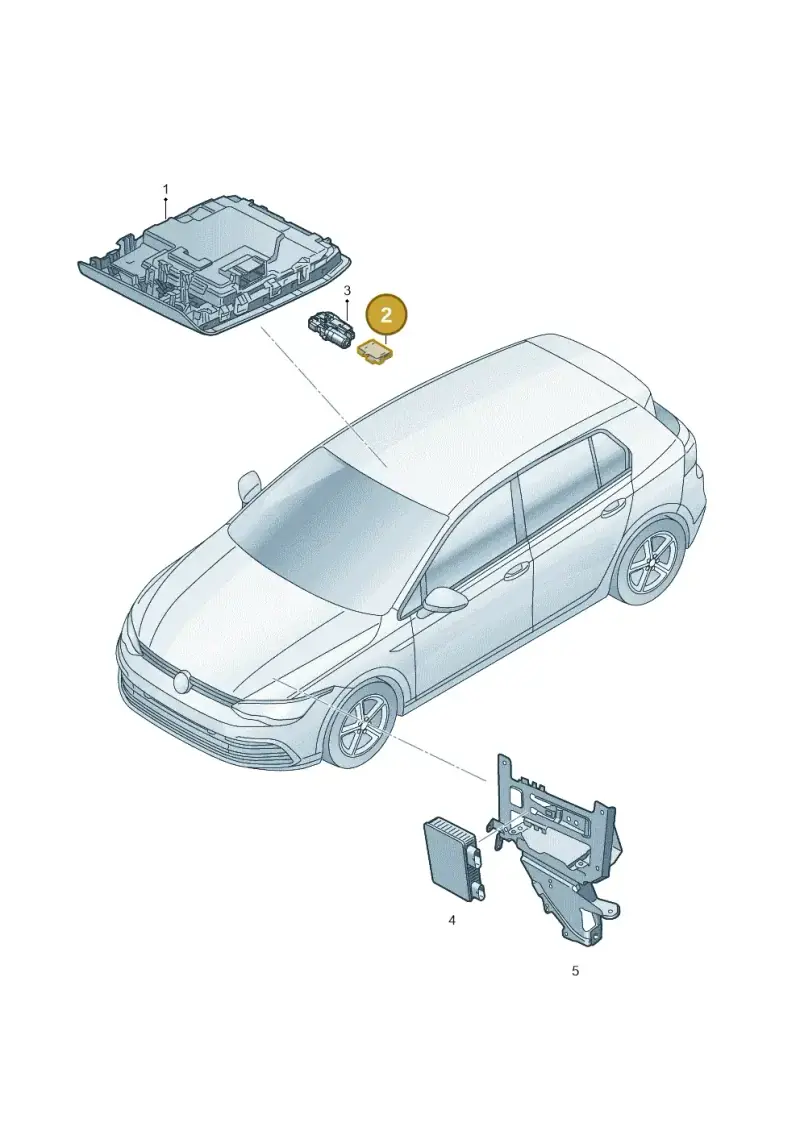 4K8907594AC — SEAT Leon (2019-) diagram 5h0959000, position 2