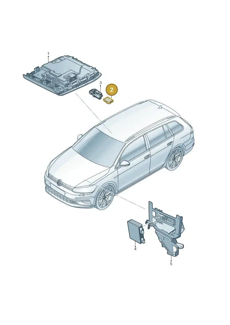 4K8907594AC — Skoda Octavia (2019-2022) diagram 5h0959001, position 2