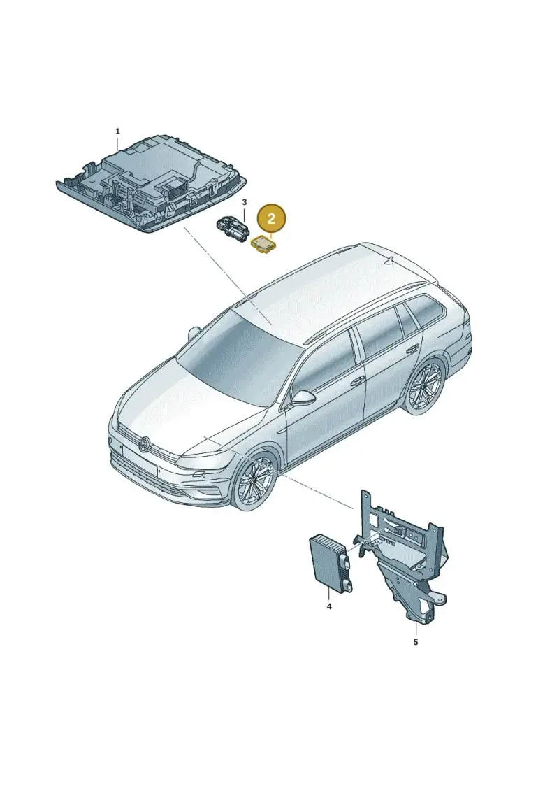 4K8907594AC — Volkswagen Golf (2019-2025) diagram 5h0959001, position 2